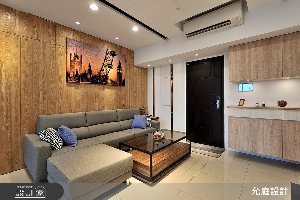 17坪新成屋(5年以下)＿現代風玄關客廳案例圖片＿允庭室內裝修設計有限公司＿允庭_餘暉 漣漪之1