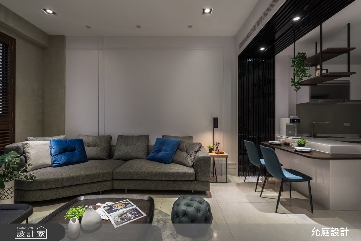 15坪新成屋(5年以下)＿北歐風客廳餐廳吧檯案例圖片＿允庭室內裝修設計有限公司＿允庭_成長之4