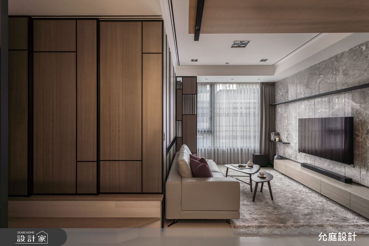 21坪新成屋(5年以下)＿現代風客廳案例圖片＿允庭室內裝修設計有限公司＿允庭_幾何美學之5