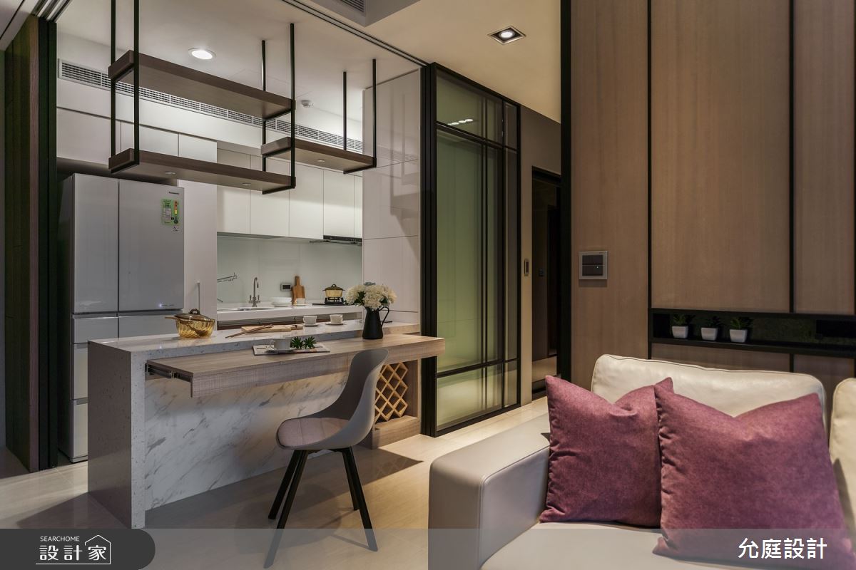 21坪新成屋(5年以下)＿現代風客廳餐廳廚房中島案例圖片＿允庭室內裝修設計有限公司＿允庭_幾何美學之7