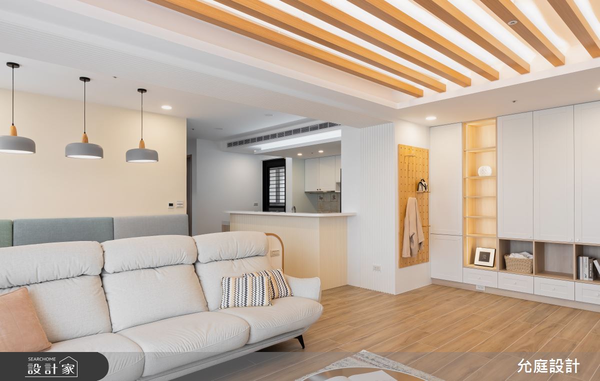 23坪毛胚屋＿北歐風客廳餐廳廚房吧檯中島案例圖片＿允庭室內裝修設計有限公司＿允庭_淡雅恬靜之4