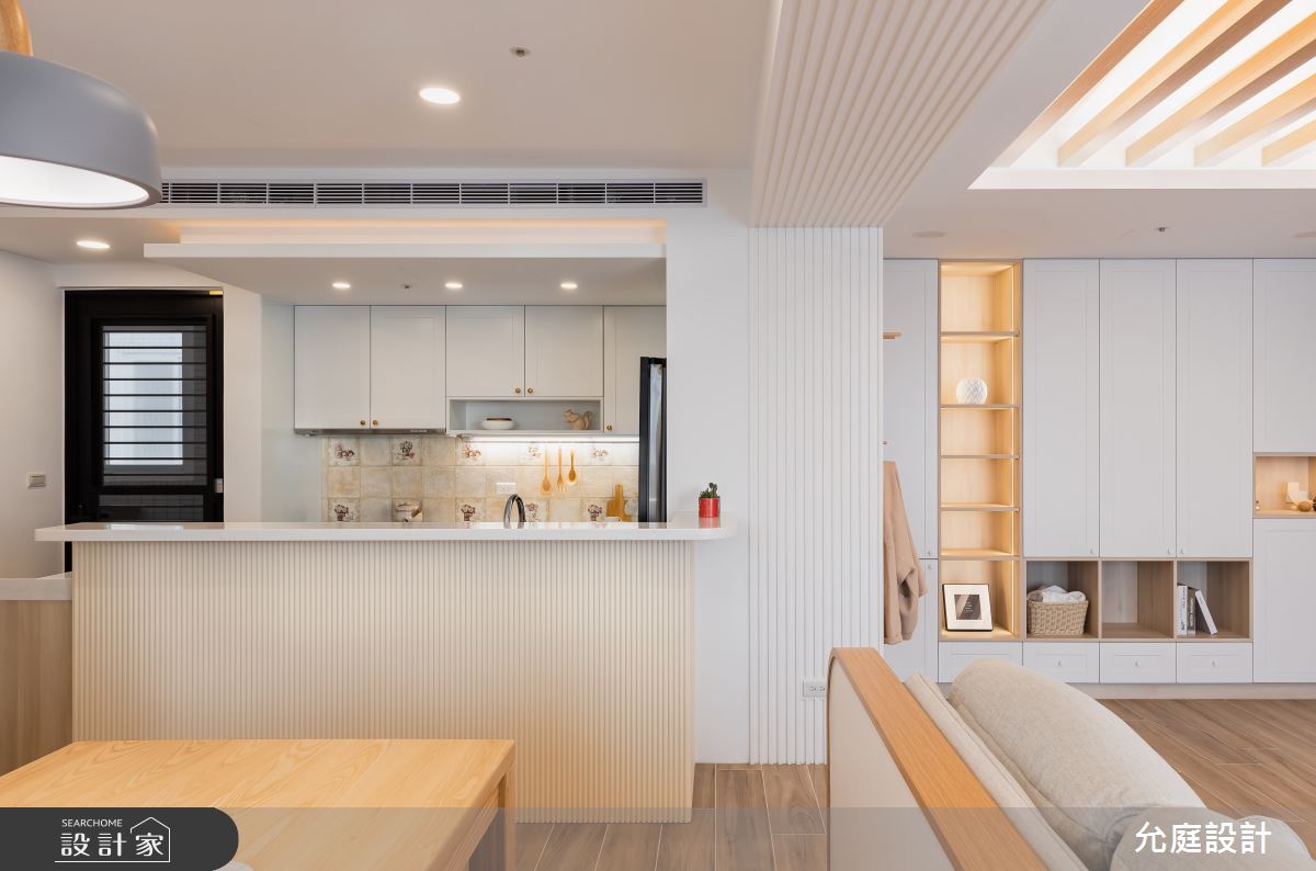 23坪毛胚屋＿北歐風客廳餐廳廚房吧檯中島案例圖片＿允庭室內裝修設計有限公司＿允庭_淡雅恬靜之7