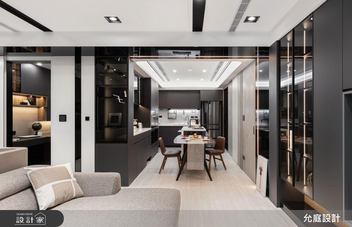 毛胚屋＿現代風客廳餐廳廚房中島案例圖片＿允庭室內裝修設計有限公司＿允庭_雲藏星謐之4