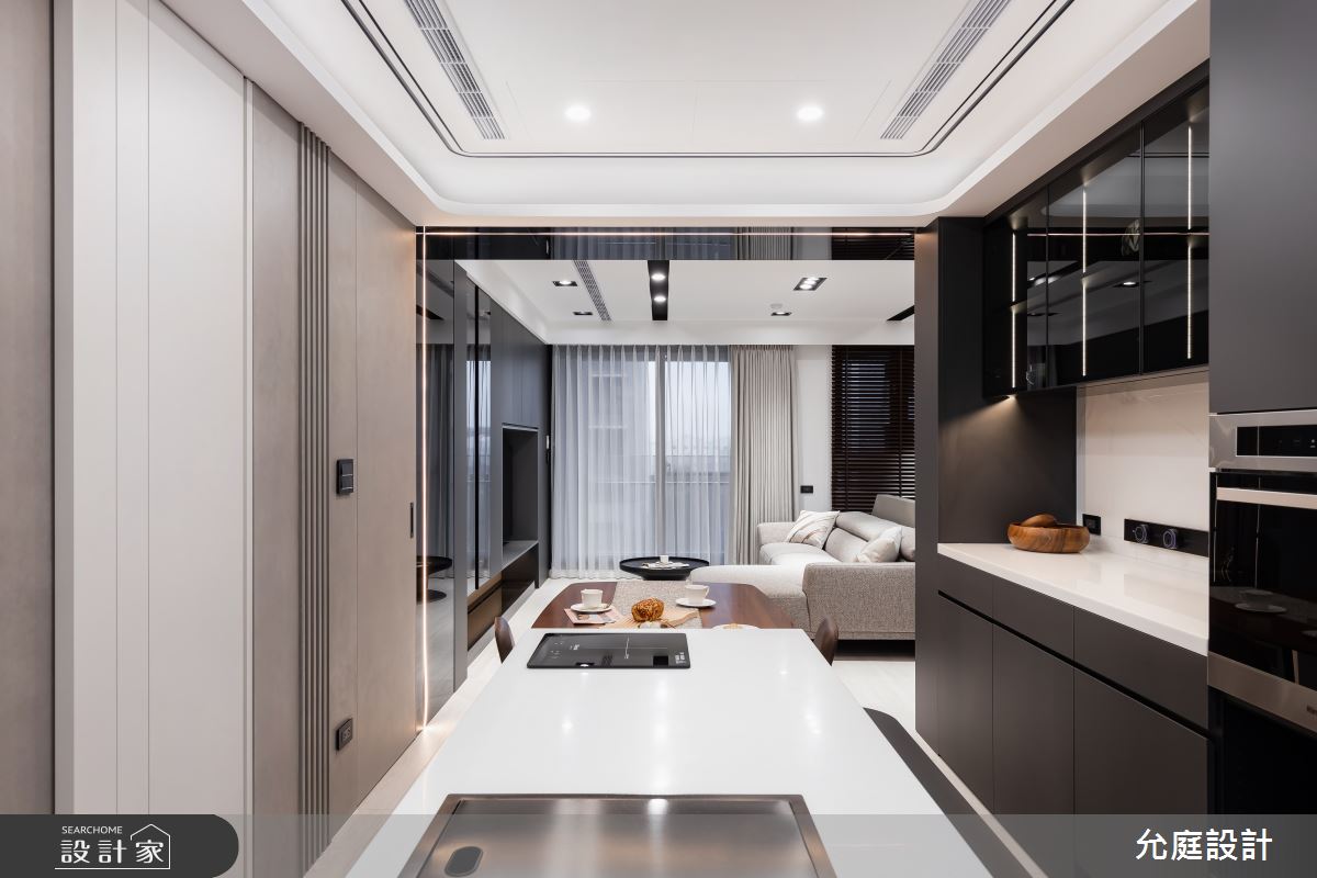 毛胚屋＿現代風客廳餐廳廚房中島案例圖片＿允庭室內裝修設計有限公司＿允庭_雲藏星謐之5