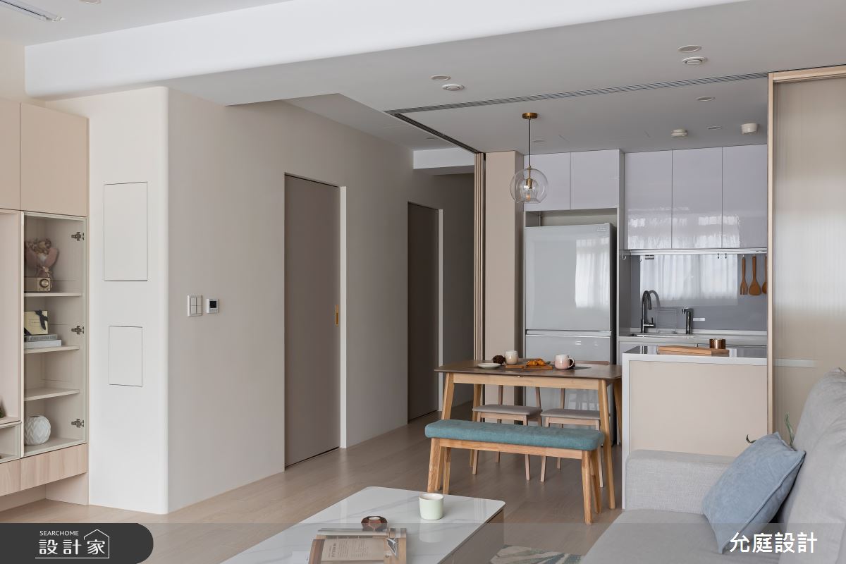 21坪老屋(41~50年)＿北歐風客廳餐廳廚房中島案例圖片＿允庭室內裝修設計有限公司＿允庭_和風煦日之8