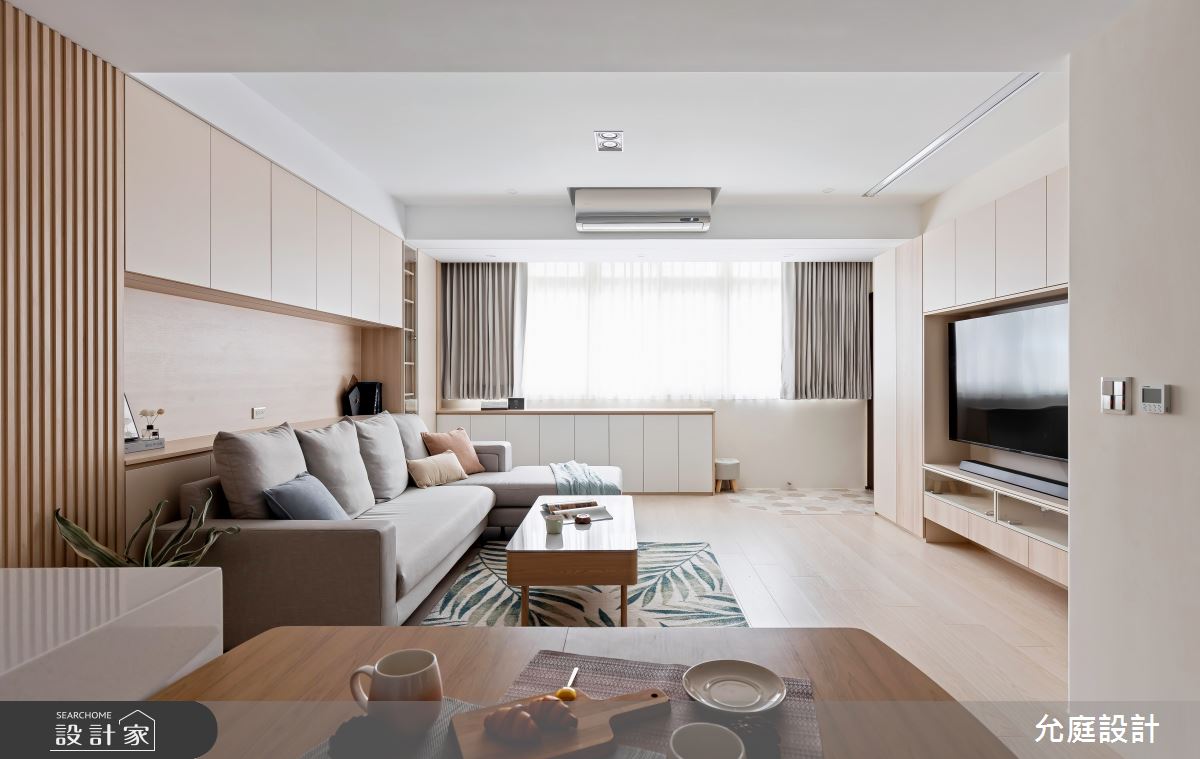 21坪老屋(41~50年)＿北歐風玄關客廳餐廳中島案例圖片＿允庭室內裝修設計有限公司＿允庭_和風煦日之2