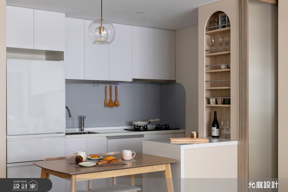 21坪老屋(41~50年)＿北歐風餐廳廚房中島案例圖片＿允庭室內裝修設計有限公司＿允庭_和風煦日之12