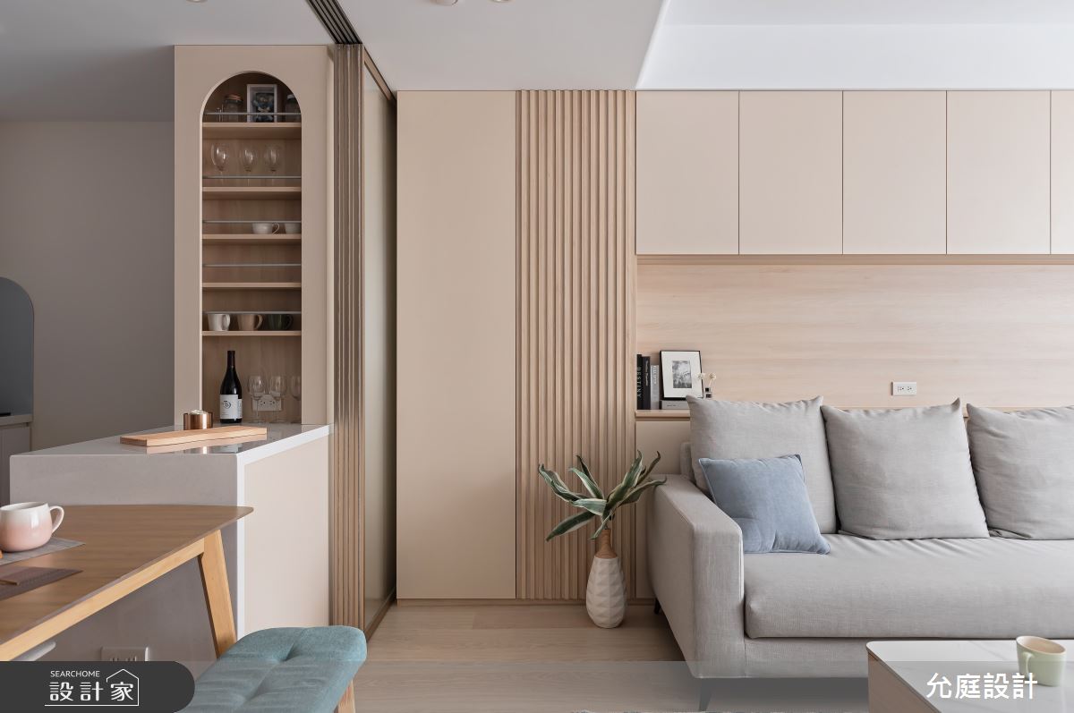 21坪老屋(41~50年)＿北歐風客廳餐廳中島案例圖片＿允庭室內裝修設計有限公司＿允庭_和風煦日之10