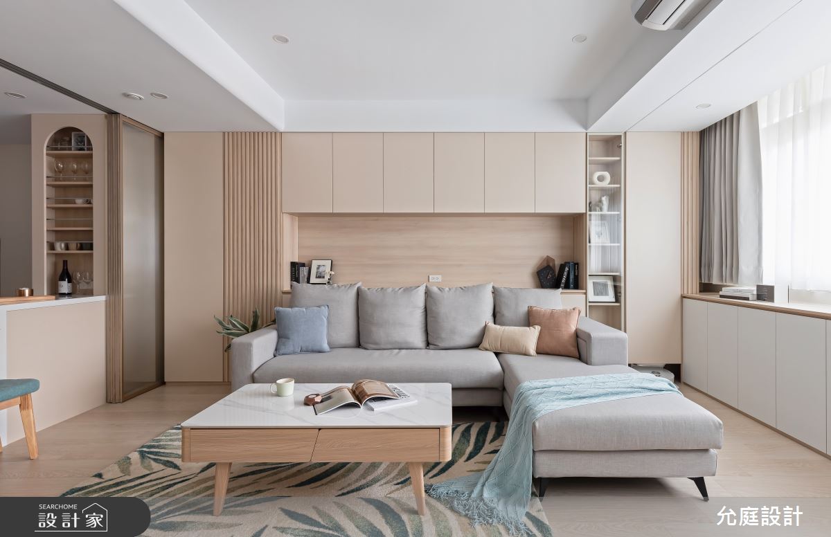 21坪老屋(41~50年)＿北歐風客廳餐廳中島案例圖片＿允庭室內裝修設計有限公司＿允庭_和風煦日之4
