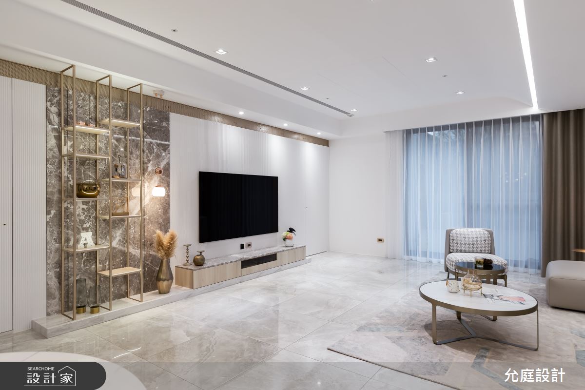 毛胚屋＿美式輕奢華風客廳案例圖片＿允庭室內裝修設計有限公司＿允庭_微奢·蘊藏之5