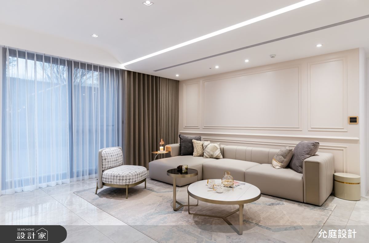 毛胚屋＿美式輕奢華風客廳案例圖片＿允庭室內裝修設計有限公司＿允庭_微奢·蘊藏之8