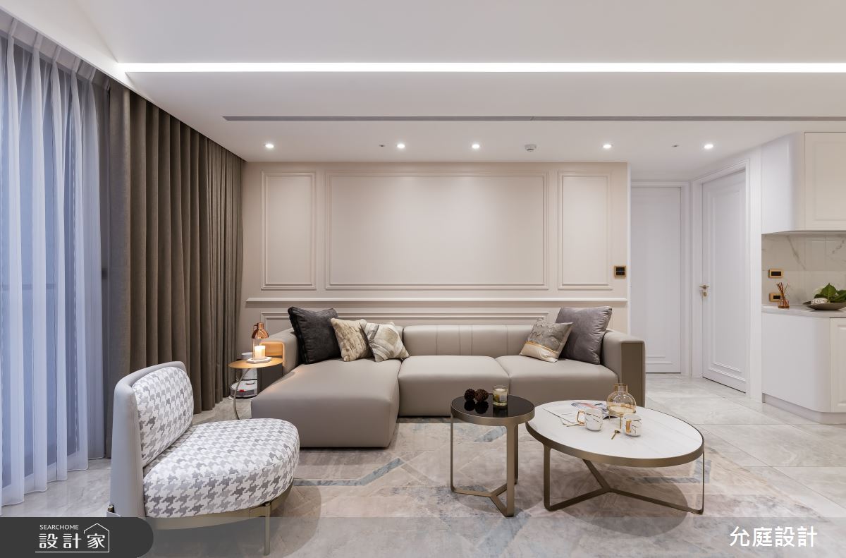 毛胚屋＿美式輕奢華風客廳案例圖片＿允庭室內裝修設計有限公司＿允庭_微奢·蘊藏之9