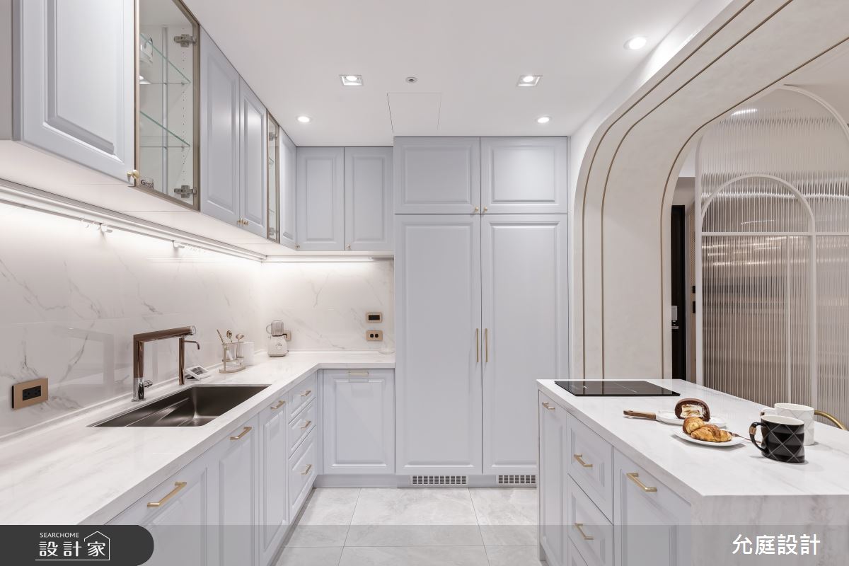 毛胚屋＿美式輕奢華風廚房中島案例圖片＿允庭室內裝修設計有限公司＿允庭_微奢·蘊藏之17