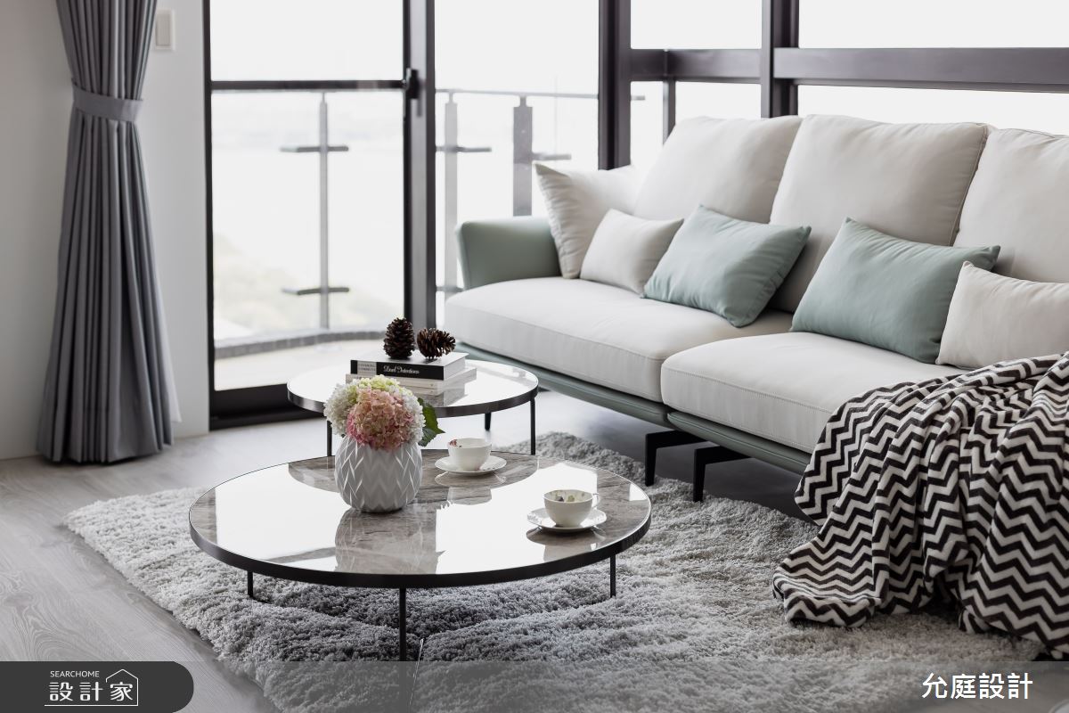 34坪新成屋(5年以下)＿北歐風客廳案例圖片＿允庭室內裝修設計有限公司＿允庭_沐光‧寓景之6