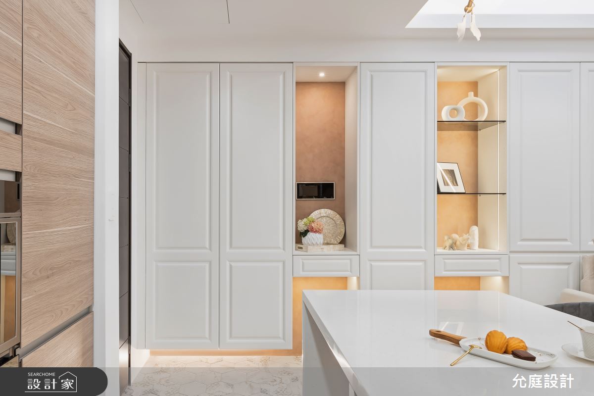 20坪新古屋(10年以下)＿現代輕奢風玄關餐廳中島案例圖片＿允庭室內裝修設計有限公司＿允庭_嫣。語思境之2