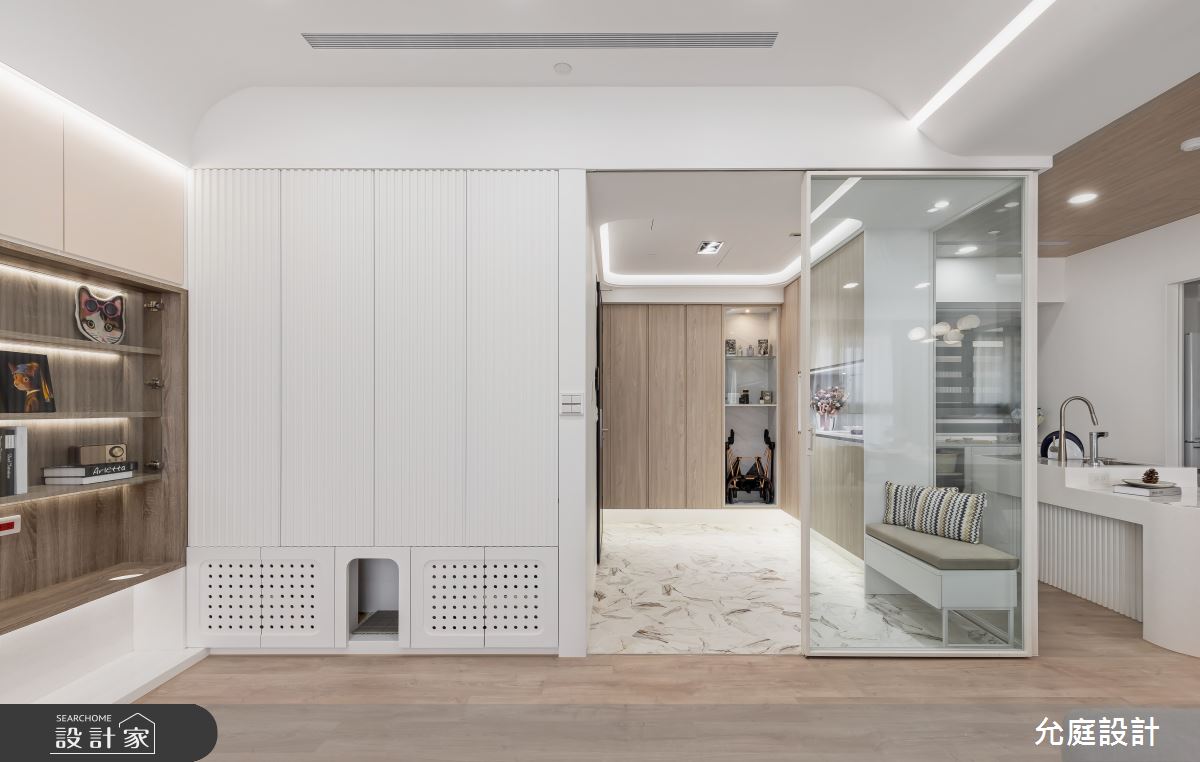 35坪新成屋(5年以下)＿北歐風玄關客廳寵物中島案例圖片＿允庭室內裝修設計有限公司＿允庭_韶光日䔳之2