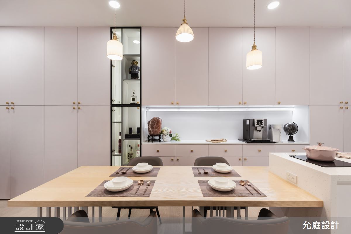 老屋(41~50年)＿現代風餐廳中島案例圖片＿允庭室內裝修設計有限公司＿允庭_書‧沁悅之3