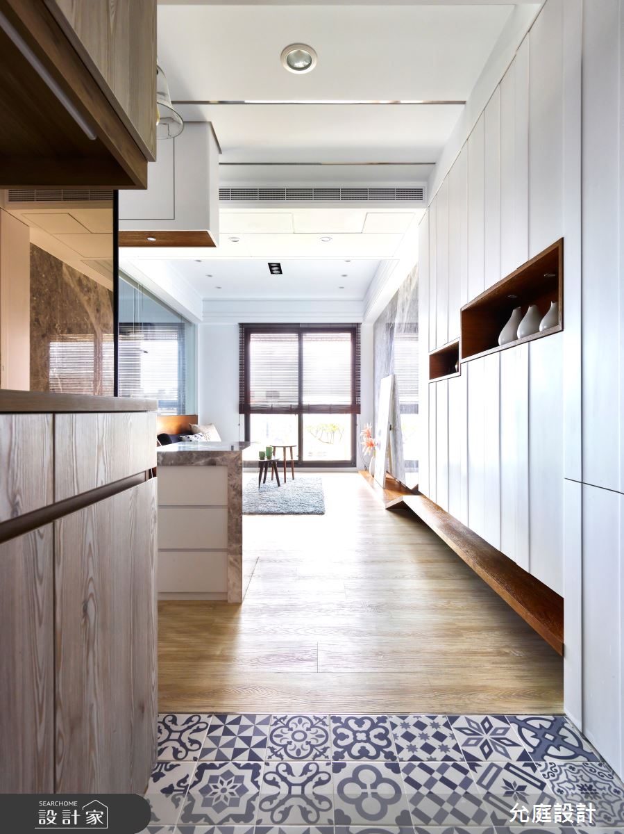 30坪新成屋(5年以下)＿混搭風玄關案例圖片＿允庭室內裝修設計有限公司＿允庭_沐．木與石之2