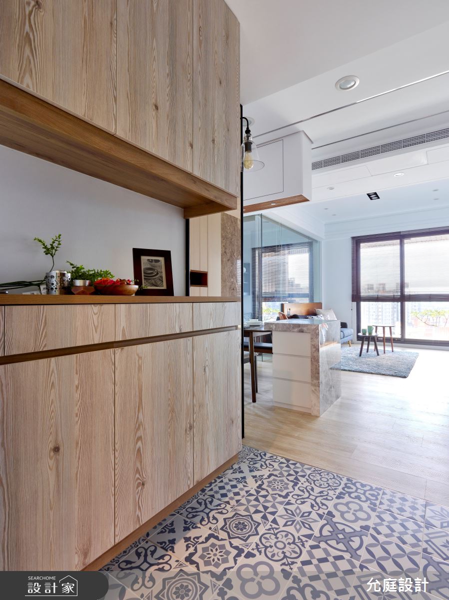 30坪新成屋(5年以下)＿混搭風玄關案例圖片＿允庭室內裝修設計有限公司＿允庭_沐．木與石之3