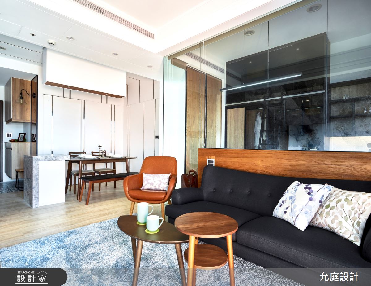 30坪新成屋(5年以下)＿混搭風客廳餐廳書房案例圖片＿允庭室內裝修設計有限公司＿允庭_沐．木與石之9