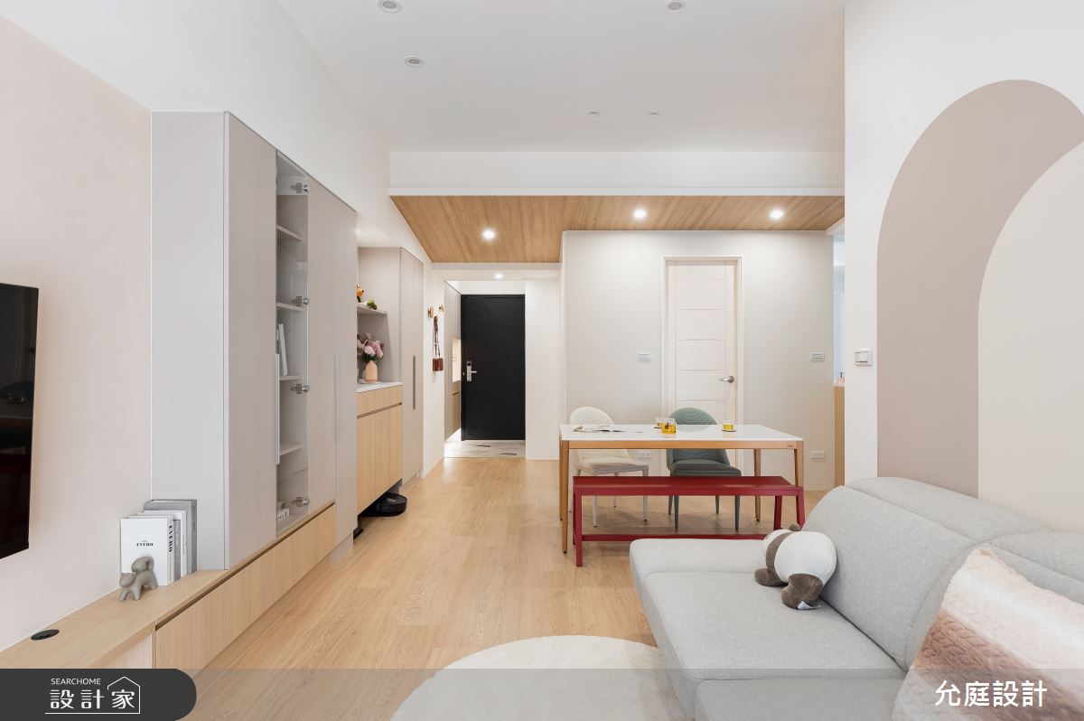 19坪新成屋(5年以下)＿北歐風玄關客廳餐廳案例圖片＿允庭室內裝修設計有限公司＿允庭_恬靜清雅之7