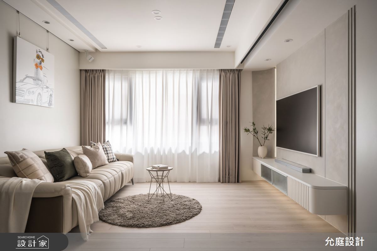 23坪新成屋(5年以下)＿現代北歐風客廳案例圖片＿允庭室內裝修設計有限公司＿允庭_蘊雅藏馨之4