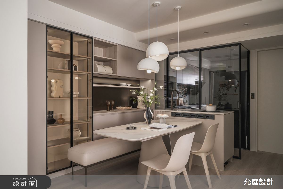 23坪新成屋(5年以下)＿現代北歐風餐廳吧檯中島案例圖片＿允庭室內裝修設計有限公司＿允庭_蘊雅藏馨之11