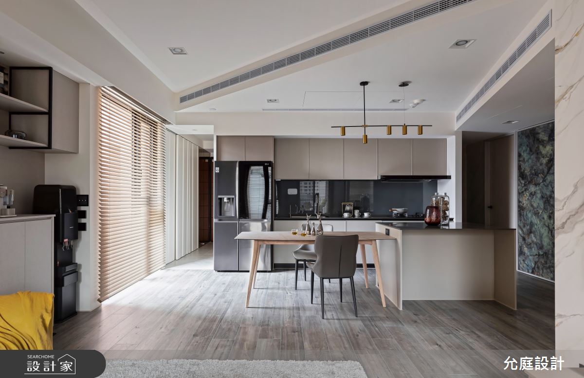 新成屋(5年以下)＿混搭風客廳餐廳廚房中島案例圖片＿允庭室內裝修設計有限公司＿允庭_暮春初夏之7