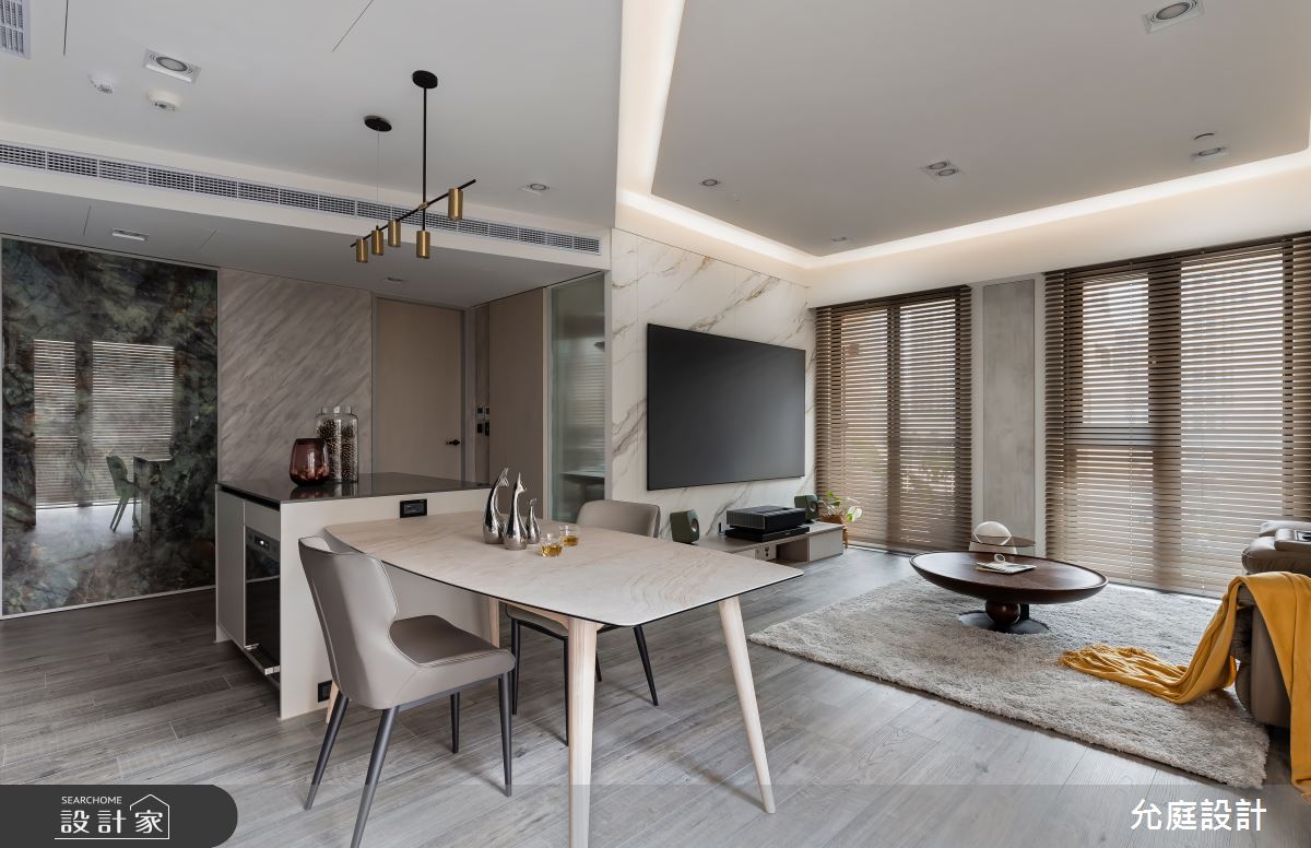 新成屋(5年以下)＿混搭風客廳餐廳中島案例圖片＿允庭室內裝修設計有限公司＿允庭_暮春初夏之5