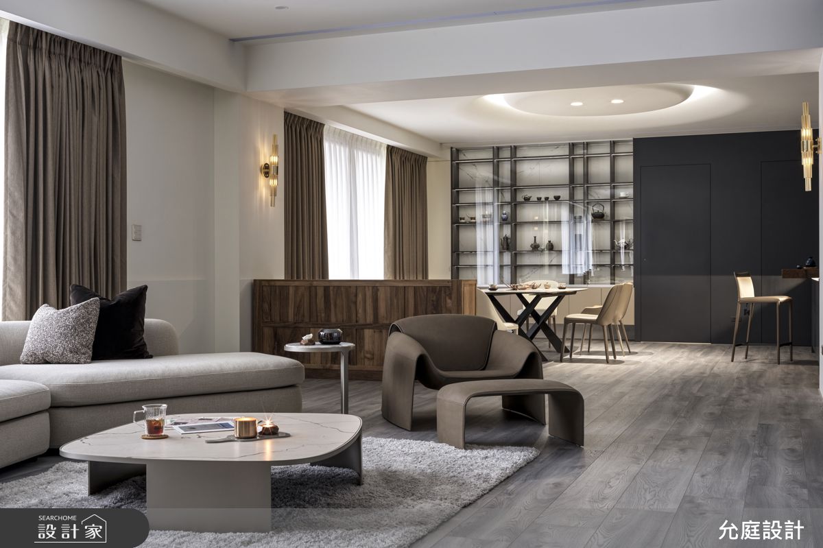 毛胚屋＿現代風客廳案例圖片＿允庭室內裝修設計有限公司＿允庭_凝光錦繡之5