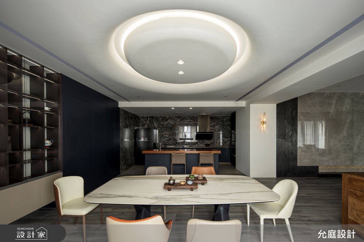 毛胚屋＿現代風餐廳廚房中島案例圖片＿允庭室內裝修設計有限公司＿允庭_凝光錦繡之11