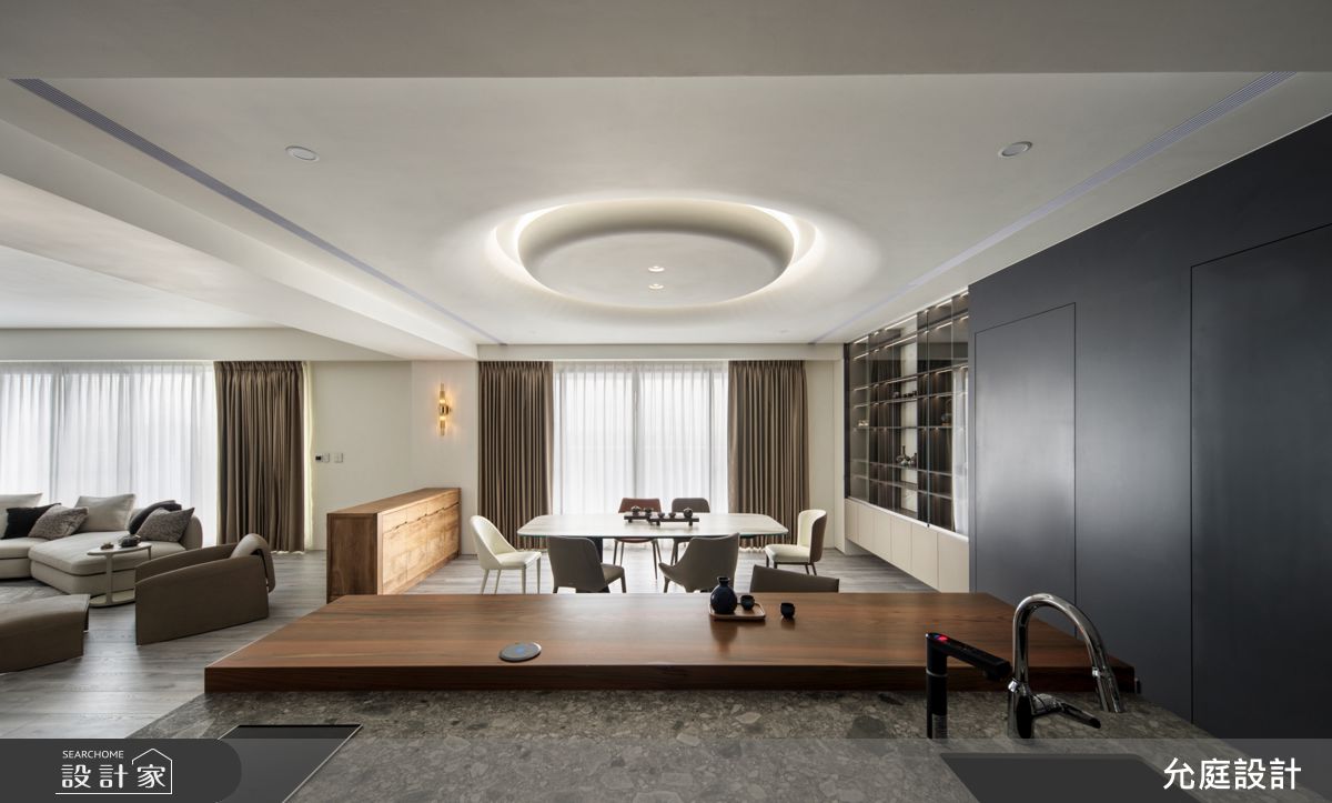 毛胚屋＿現代風餐廳中島案例圖片＿允庭室內裝修設計有限公司＿允庭_凝光錦繡之12