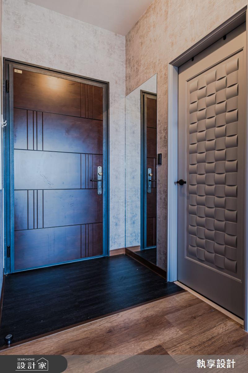 22坪新古屋(10年以下)＿工業風玄關案例圖片＿執享設計＿執享_爵色尊品之6