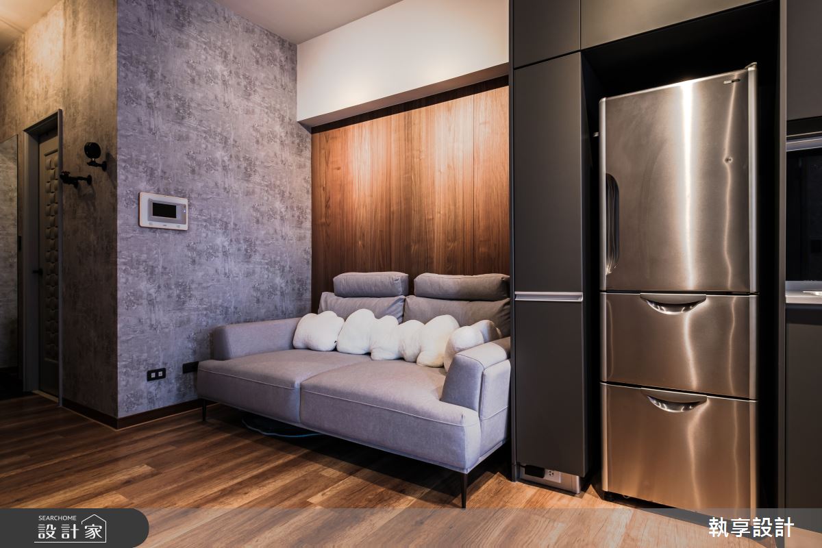 22坪新古屋(10年以下)＿工業風玄關客廳案例圖片＿執享設計＿執享_爵色尊品之11