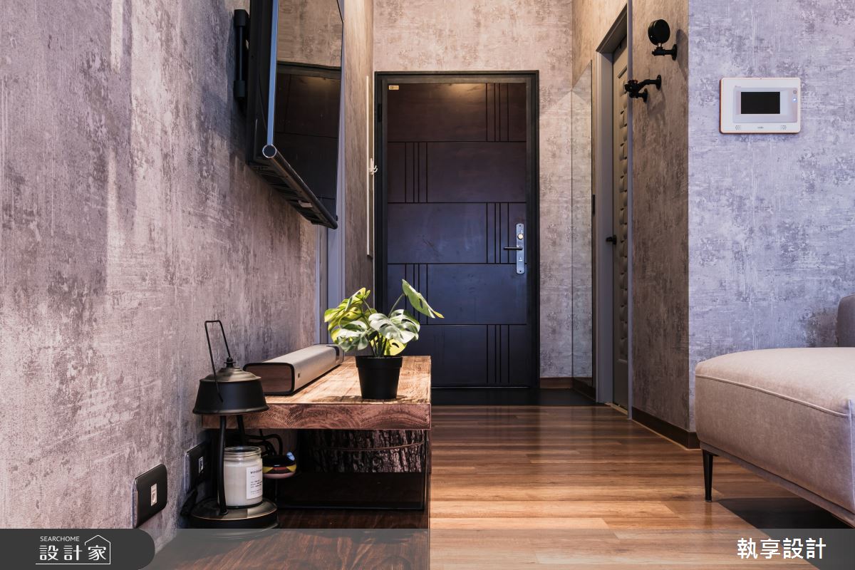 22坪新古屋(10年以下)＿工業風玄關客廳案例圖片＿執享設計＿執享_爵色尊品之10