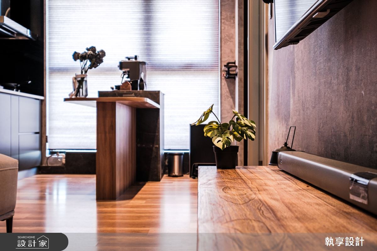 22坪新古屋(10年以下)＿工業風客廳餐廳廚房中島案例圖片＿執享設計＿執享_爵色尊品之18