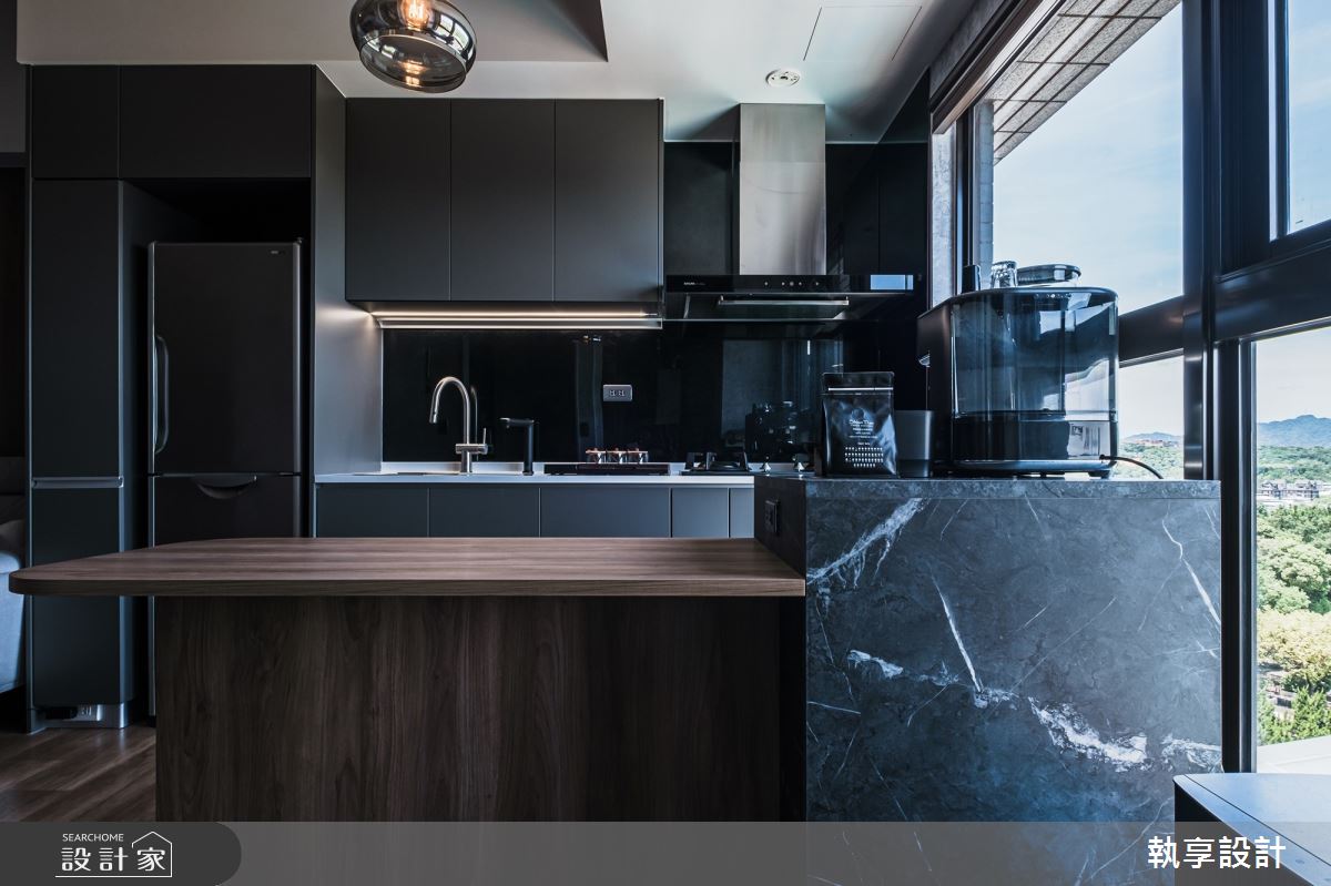 22坪新古屋(10年以下)＿工業風餐廳廚房中島案例圖片＿執享設計＿執享_爵色尊品之19