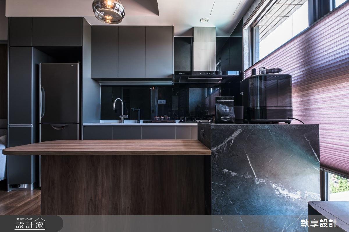 22坪新古屋(10年以下)＿工業風餐廳廚房中島案例圖片＿執享設計＿執享_爵色尊品之20