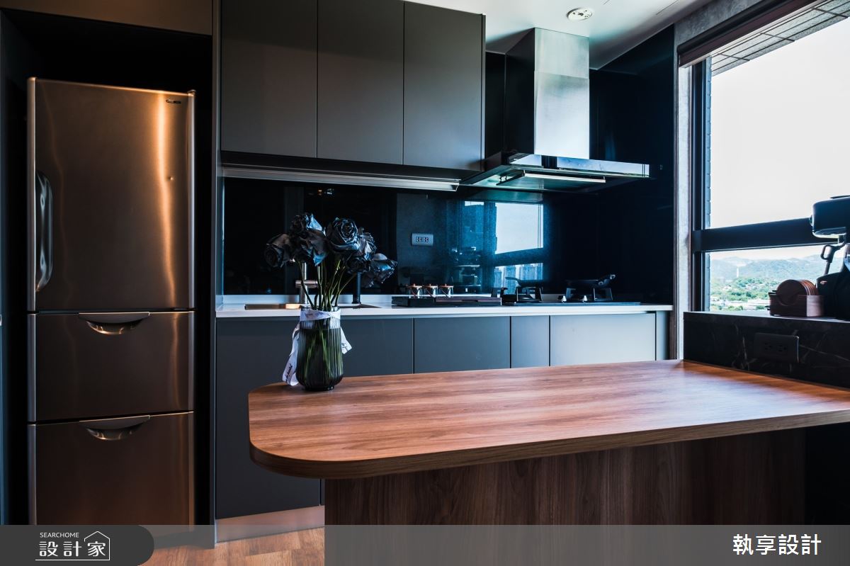 22坪新古屋(10年以下)＿工業風餐廳廚房中島案例圖片＿執享設計＿執享_爵色尊品之21