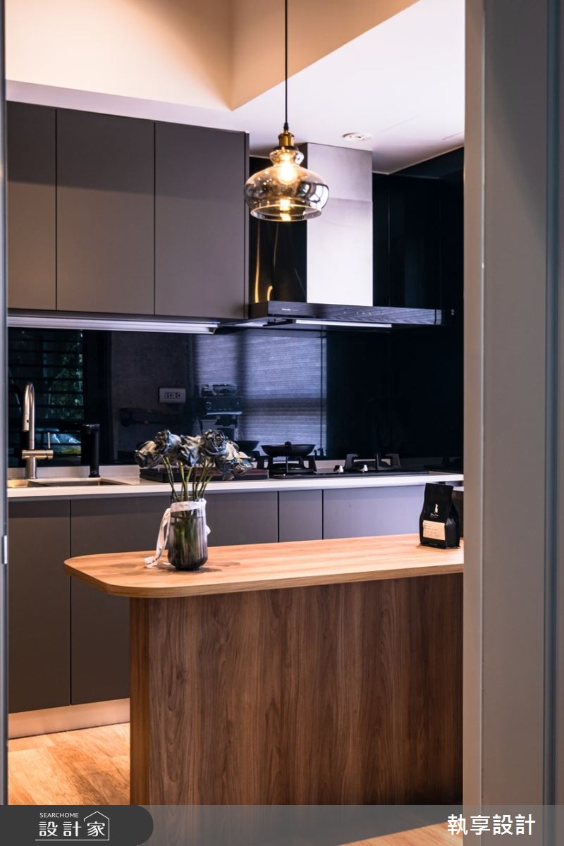 22坪新古屋(10年以下)＿工業風餐廳廚房中島案例圖片＿執享設計＿執享_爵色尊品之25