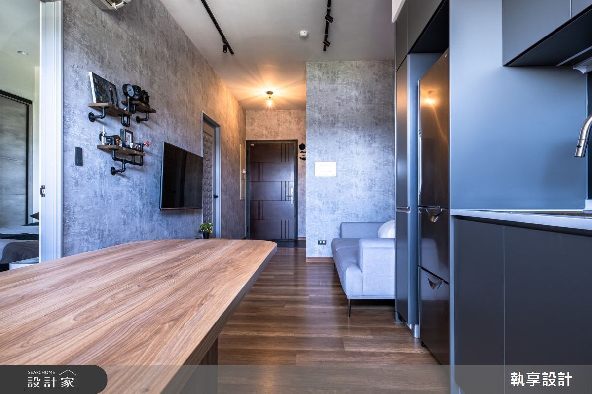 22坪新古屋(10年以下)＿工業風玄關客廳餐廳中島案例圖片＿執享設計＿執享_爵色尊品之27