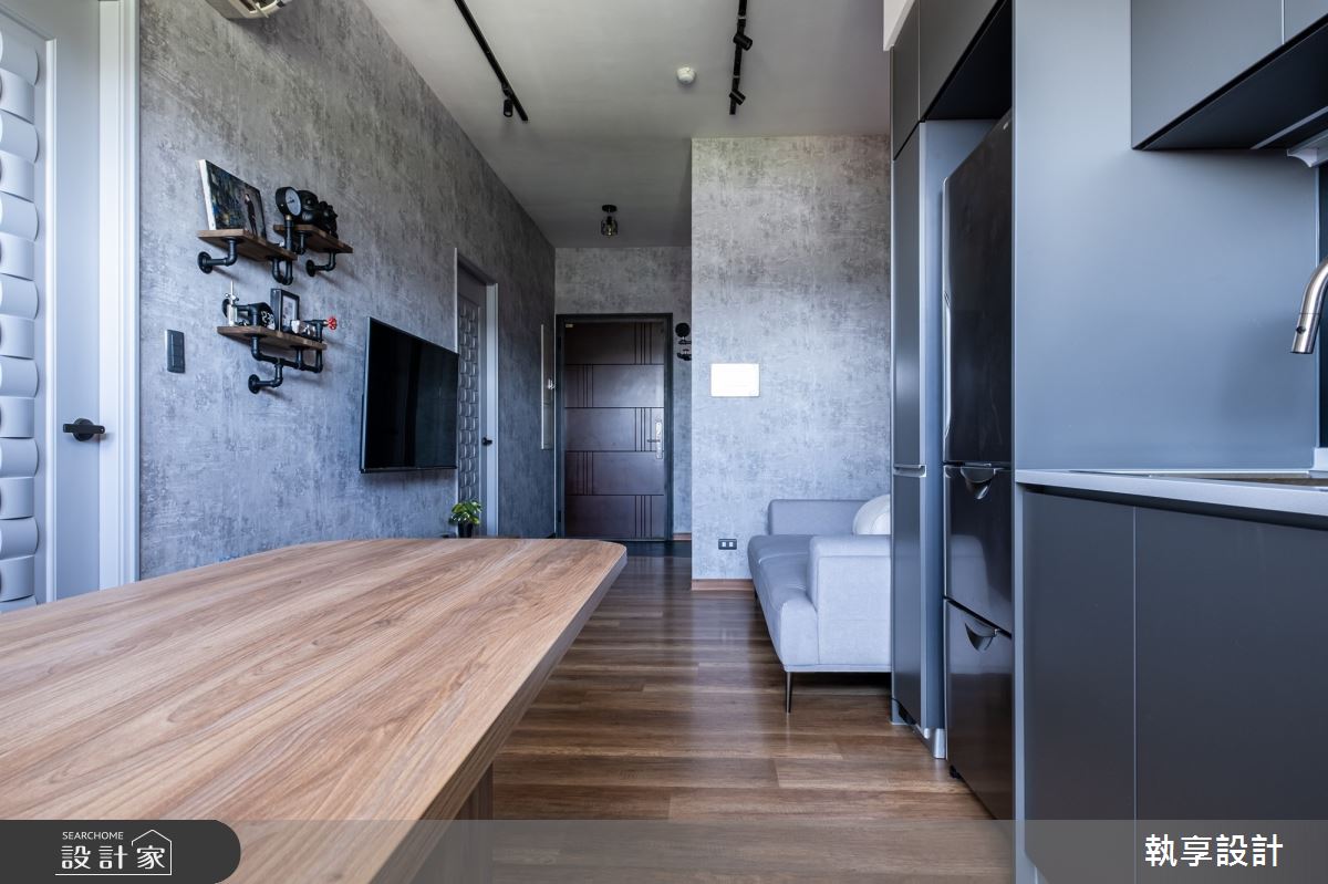 22坪新古屋(10年以下)＿工業風玄關客廳餐廳中島案例圖片＿執享設計＿執享_爵色尊品之28