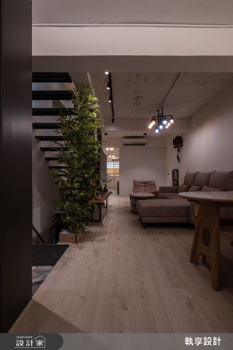 27坪老屋(50年以上)＿混搭風客廳餐廳樓梯案例圖片＿執享設計＿執享_逝憶叢生之6