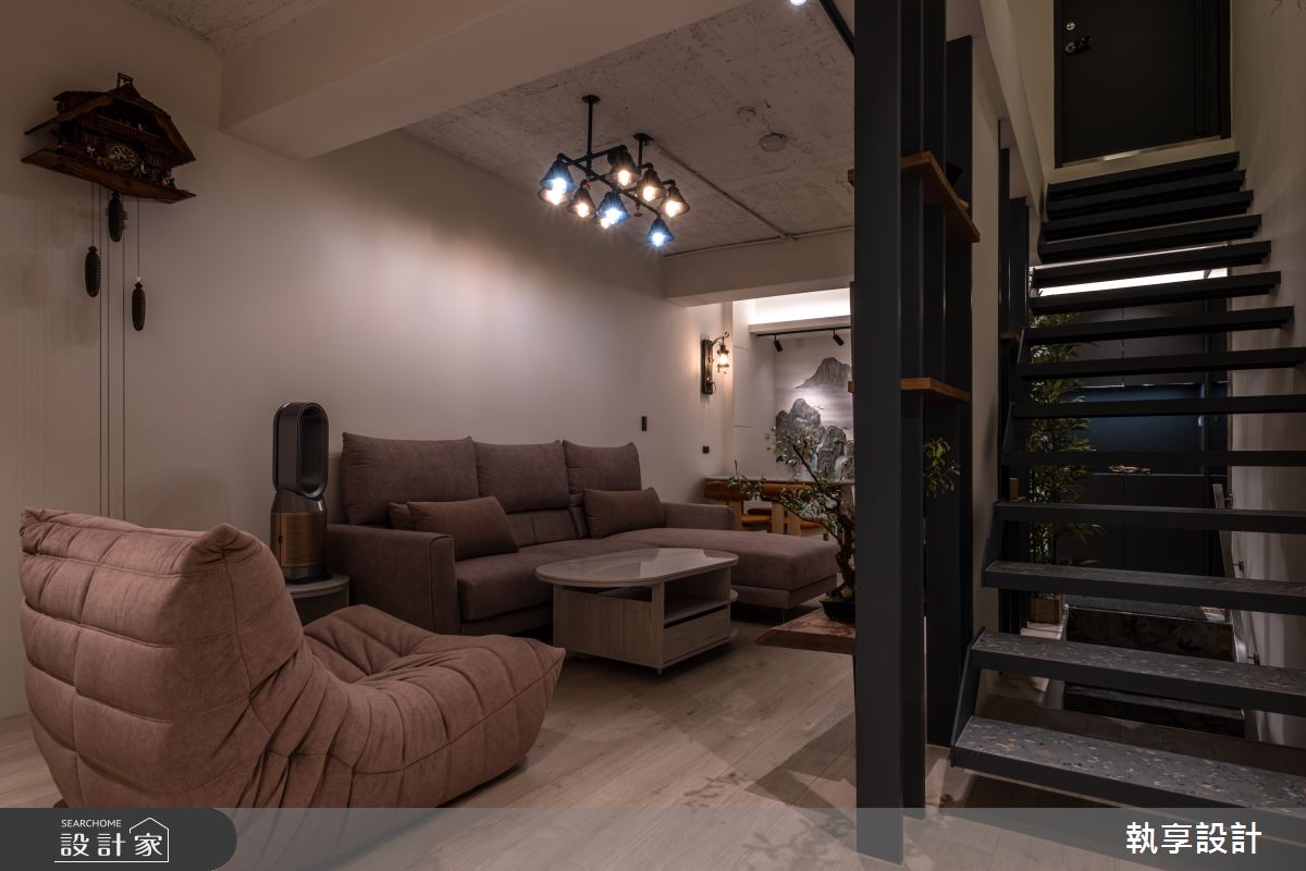 27坪老屋(50年以上)＿混搭風客廳樓梯案例圖片＿執享設計＿執享_逝憶叢生之23