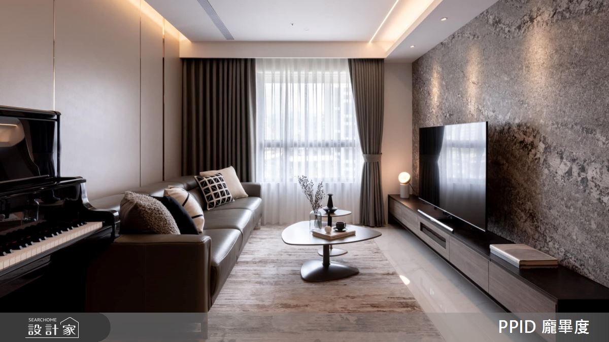 30坪新成屋(5年以下)＿輕奢自然風客廳案例圖片＿龐畢度室內裝修設計有限公司＿龐畢度_01之2
