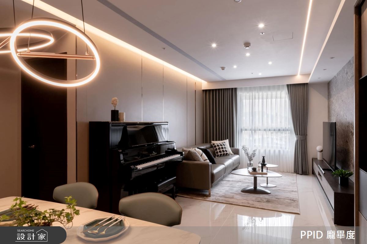 30坪新成屋(5年以下)＿輕奢自然風客廳餐廳案例圖片＿龐畢度室內裝修設計有限公司＿龐畢度_01之1