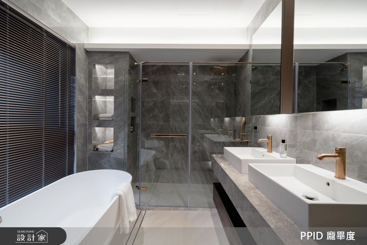 120坪中古屋(5~15年)＿輕奢華風浴室案例圖片＿龐畢度室內裝修設計有限公司＿龐畢度_02之10