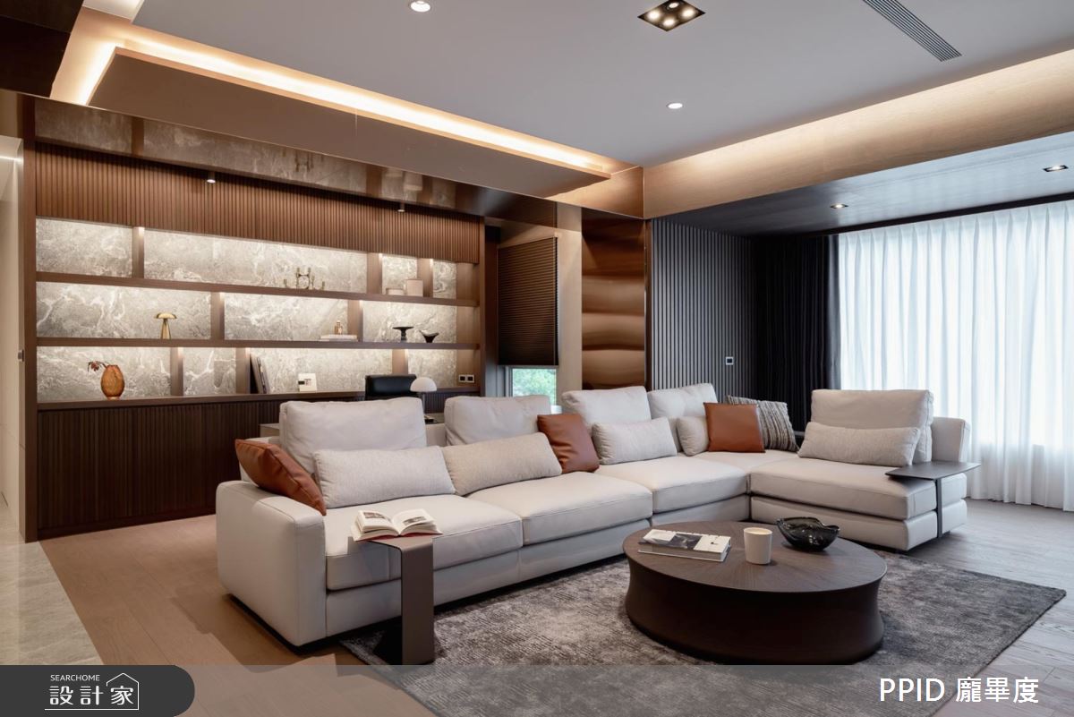 120坪中古屋(5~15年)＿輕奢華風客廳案例圖片＿龐畢度室內裝修設計有限公司＿龐畢度_02之13