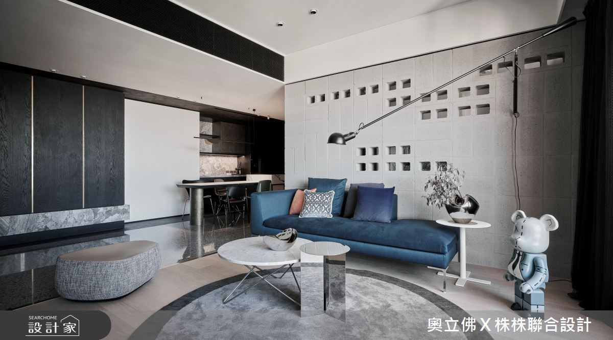 77坪毛胚屋＿現代風客廳案例圖片＿奧立佛x 株株聯合設計＿奧立佛x 株株_國王一號院｜高雄自宅之8