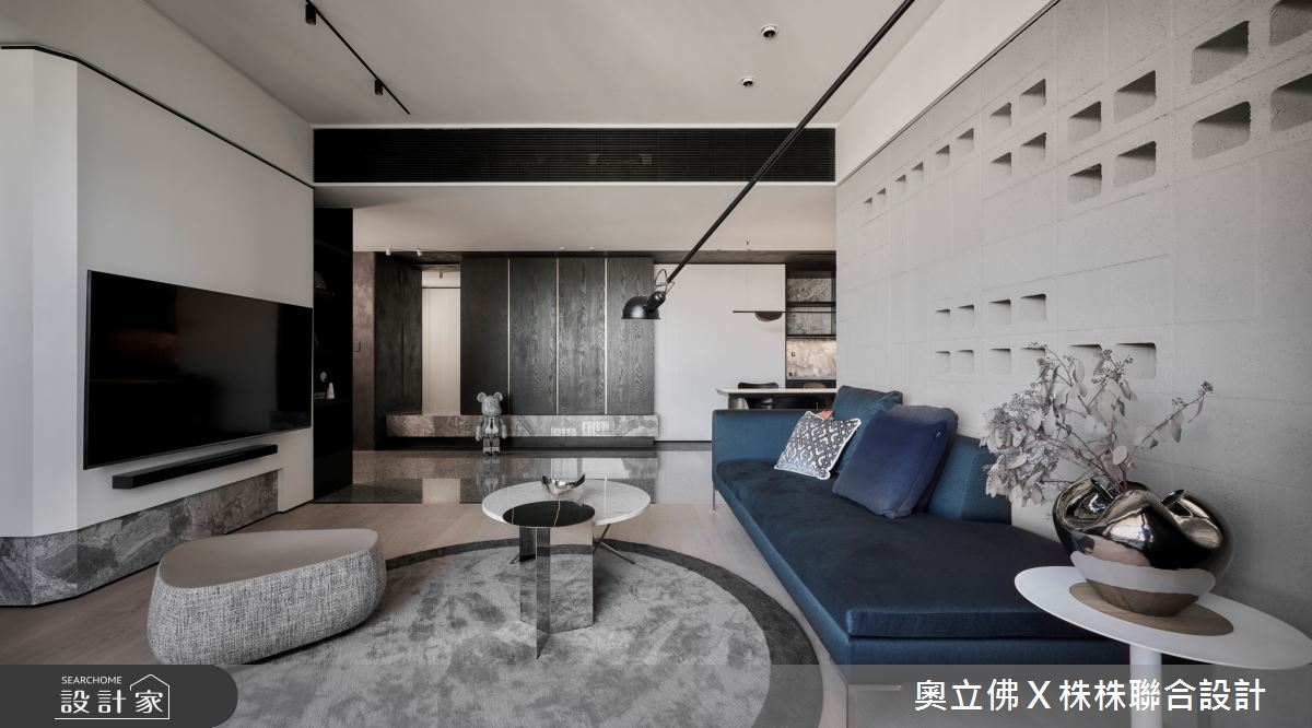 77坪毛胚屋＿現代風客廳案例圖片＿奧立佛x 株株聯合設計＿奧立佛x 株株_國王一號院｜高雄自宅之9